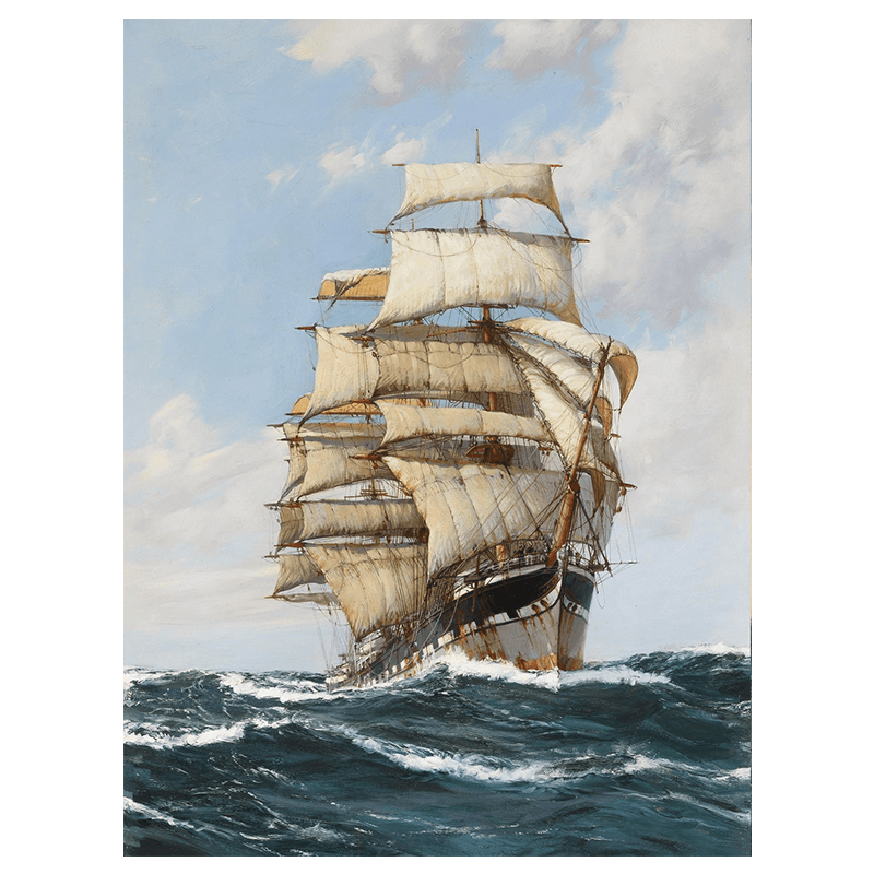 现代简约西班牙大帆船大航航海时代客厅房间玄关挂画现代装饰画