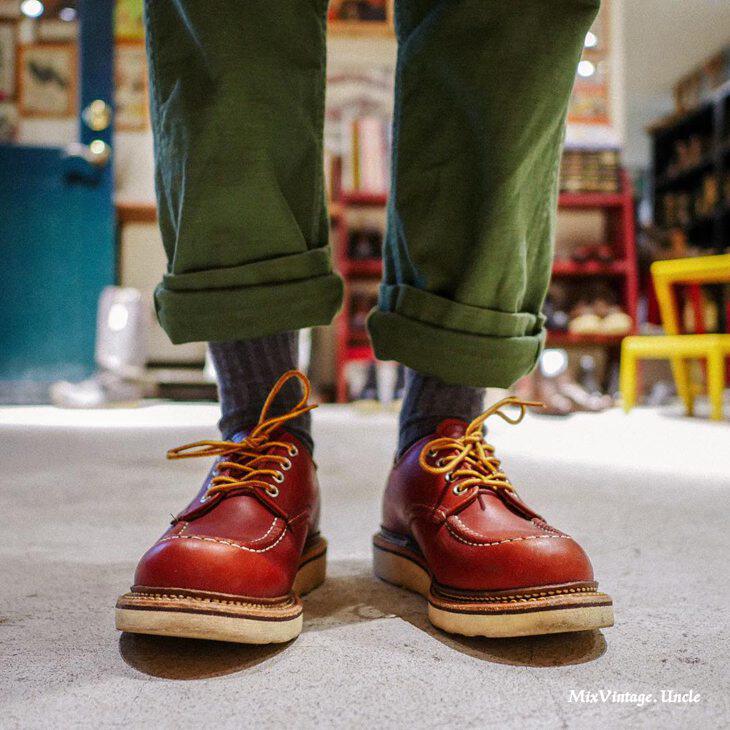 美国正品现货红翼8103redwing81068109方头低休闲皮鞋男工工装鞋