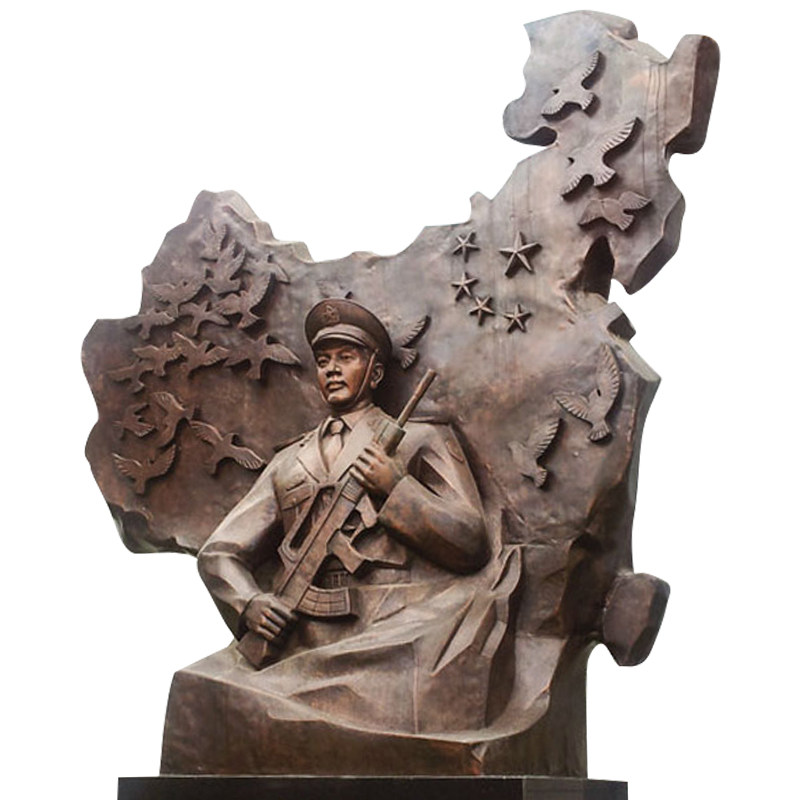 雕塑现代军人部队主题大型红军人物铜雕雕像摆件