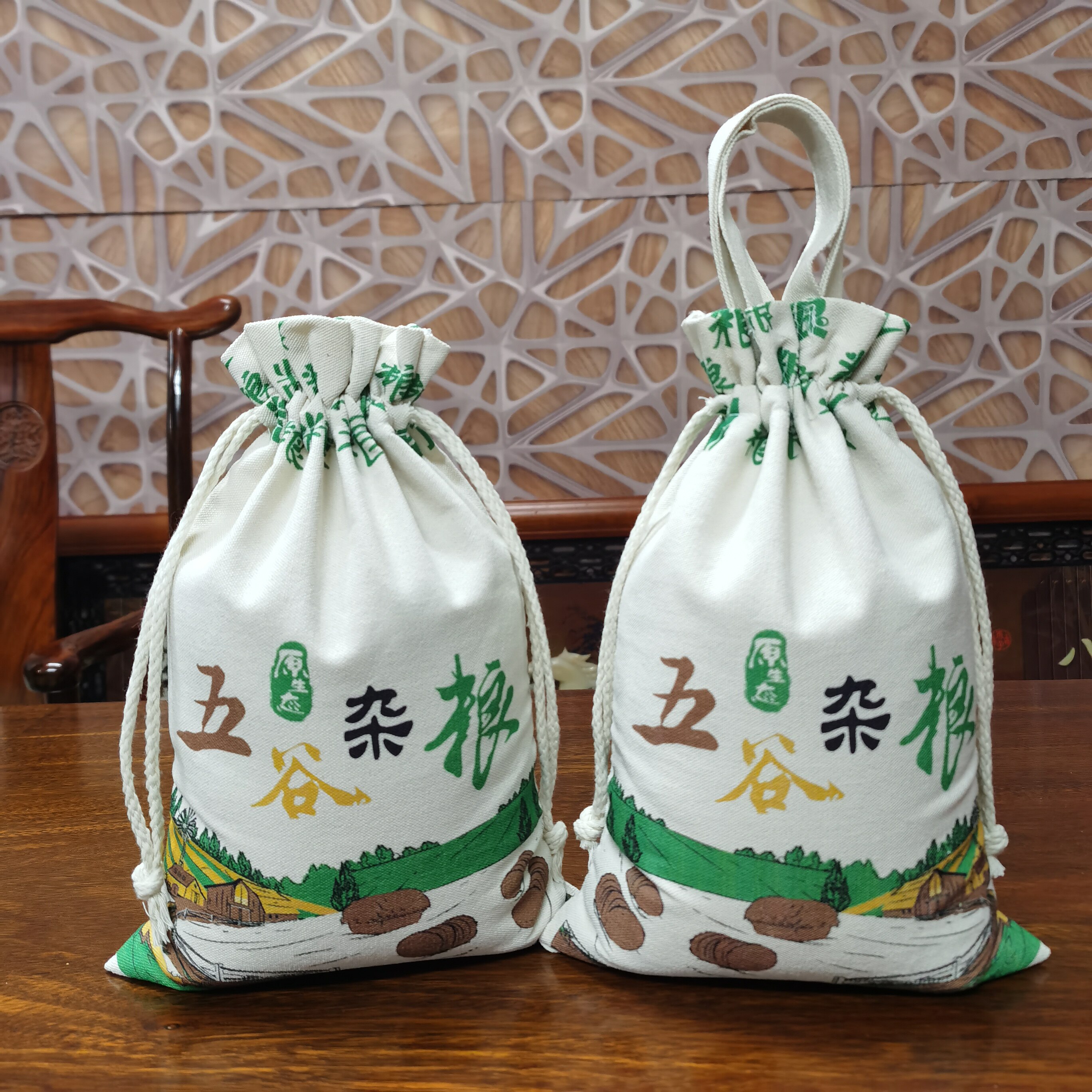 布袋通用五谷杂粮包装袋红豆绿豆粮食批发小米帆布包裹袋