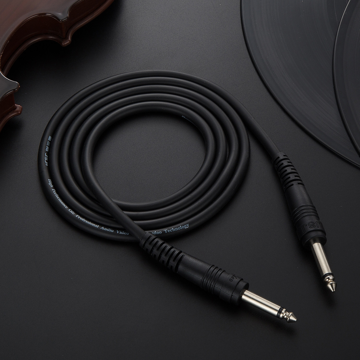 音频6.5mm功放连接无线话筒接收器连接线6.35大二线材