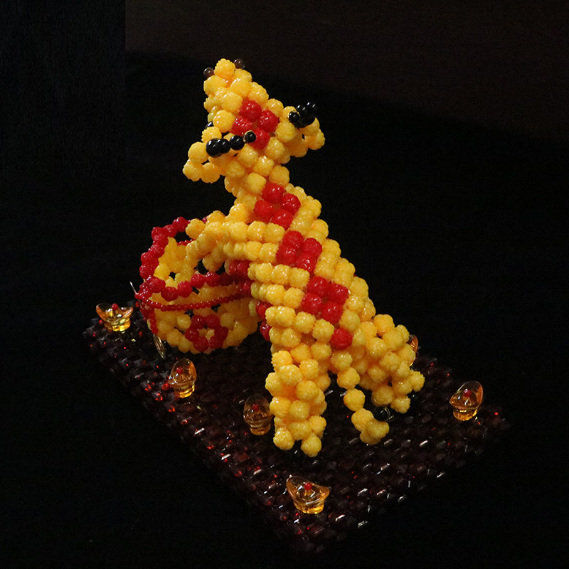 串珠牛气冲天编织diy手工牛年大吉福袋元宝其他diy饰品配件