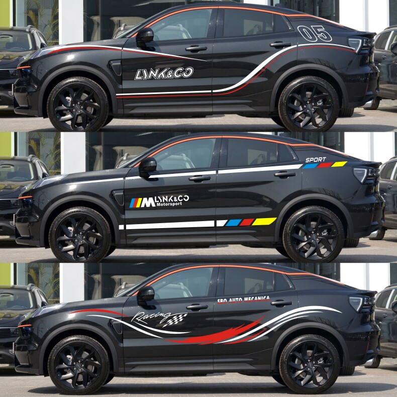 拉花适用于领克车身贴纸专用汽车个性装饰010203腰线汽车装饰贴