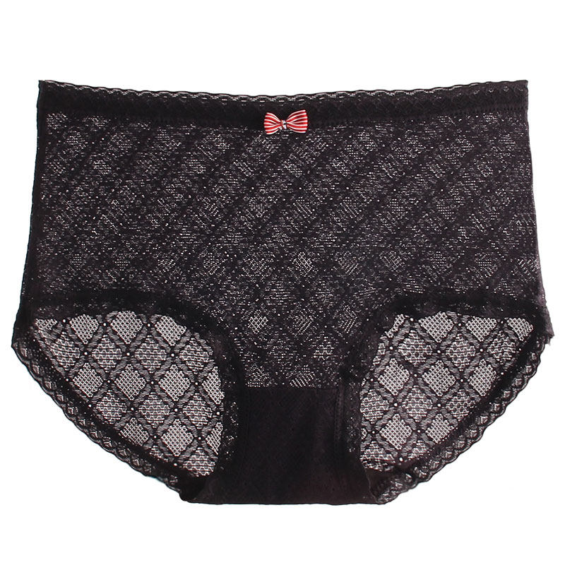 姿莱诗中蕾丝性感网格女士内裤透明镂空舒适女三角裤