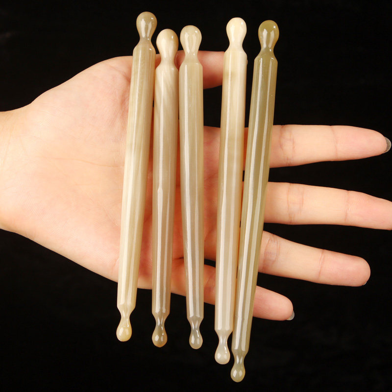 天然牦牛牛角拔筋面部眼部美容院经络按摩器拨筋按摩穴位棒