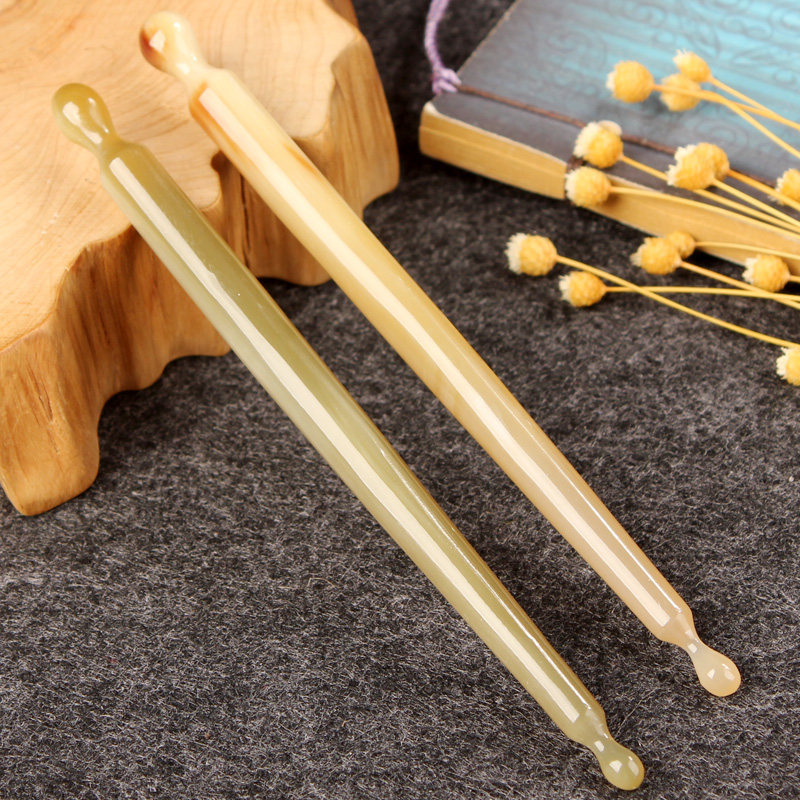 天然牦牛牛角拔筋面部眼部美容院经络按摩器拨筋按摩穴位棒