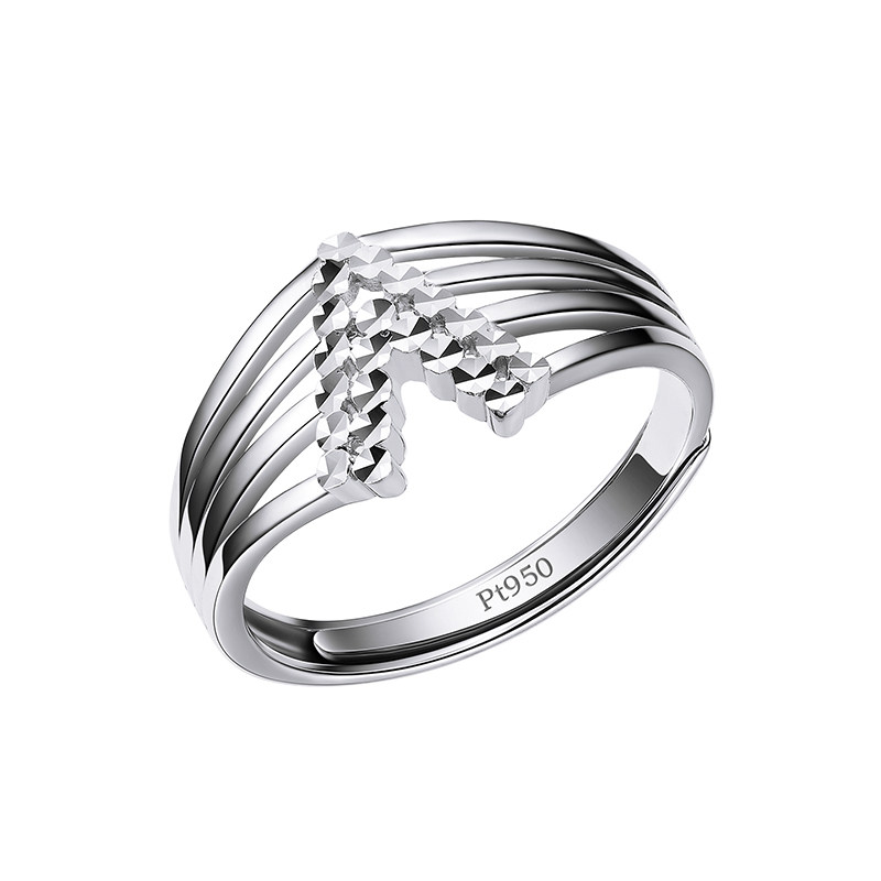 全城热恋正品铂金pt950印记戒指白金金时尚女戒活口手饰