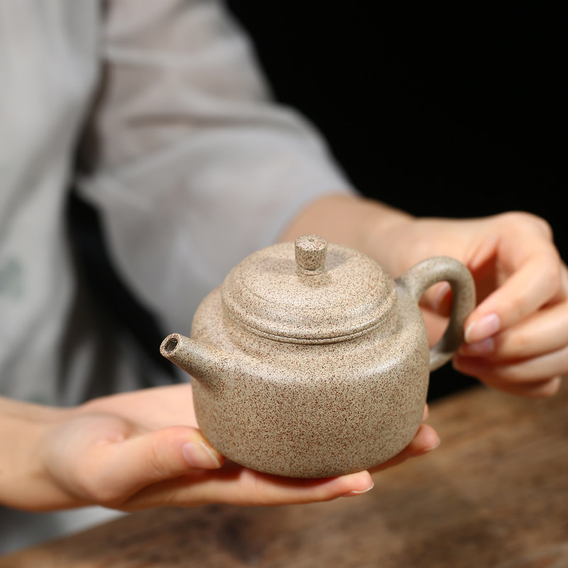 吟香茗白麻子中壶段泥德麻子紫砂宜兴德明工王手工茶壶