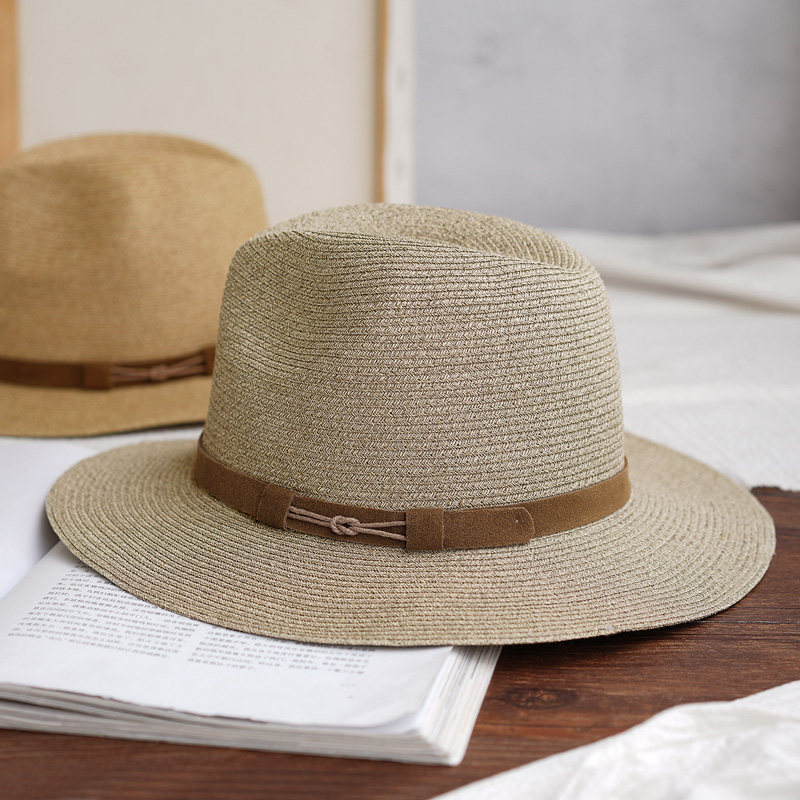 帽子20年新品透气纤维礼帽可折叠草帽帽子