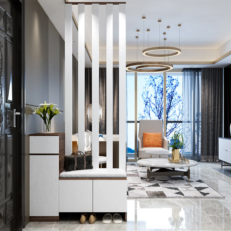 雅斯蓝缔现代简约进门玄关鞋柜一体客厅屏风隔断柜小门厅