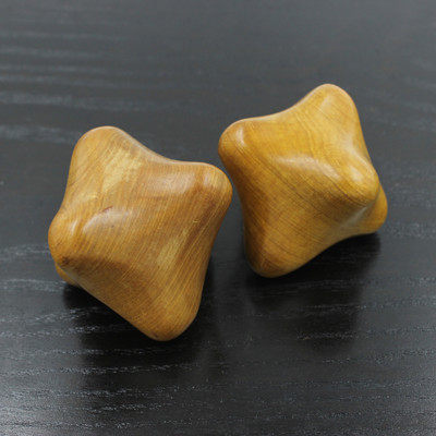 健身越南香木六角多棱保健按摩球手手球实木木质健身球