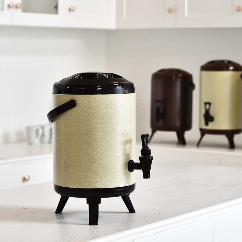 不锈钢奶茶桶保温桶商用奶茶店茶桶大容量果汁豆浆桶冷热小型8l