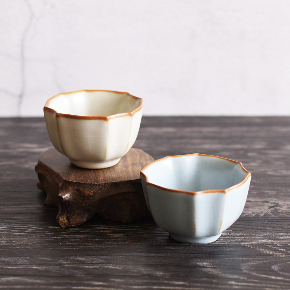 品茗冰裂可养开片手工斗笠汝窑陶瓷主人大号茶杯