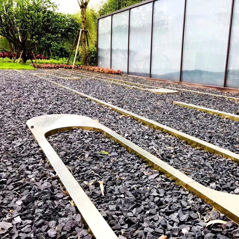 石子庭院灰色砾石青石玄武岩碎石日式山水户外鹅卵石