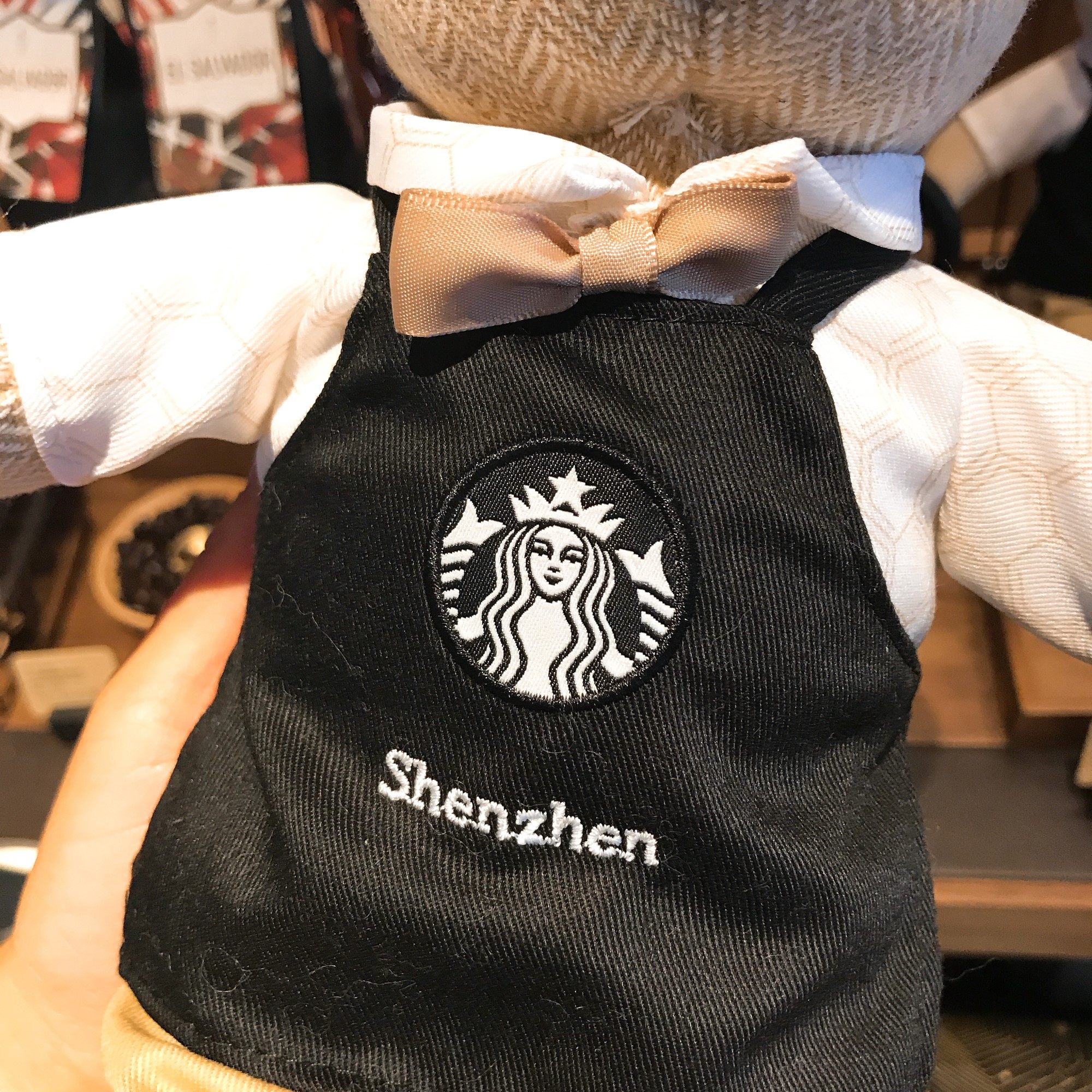 星巴克深圳旗舰店甄选reserve黑围裙小熊starbucks bear 限量纪念