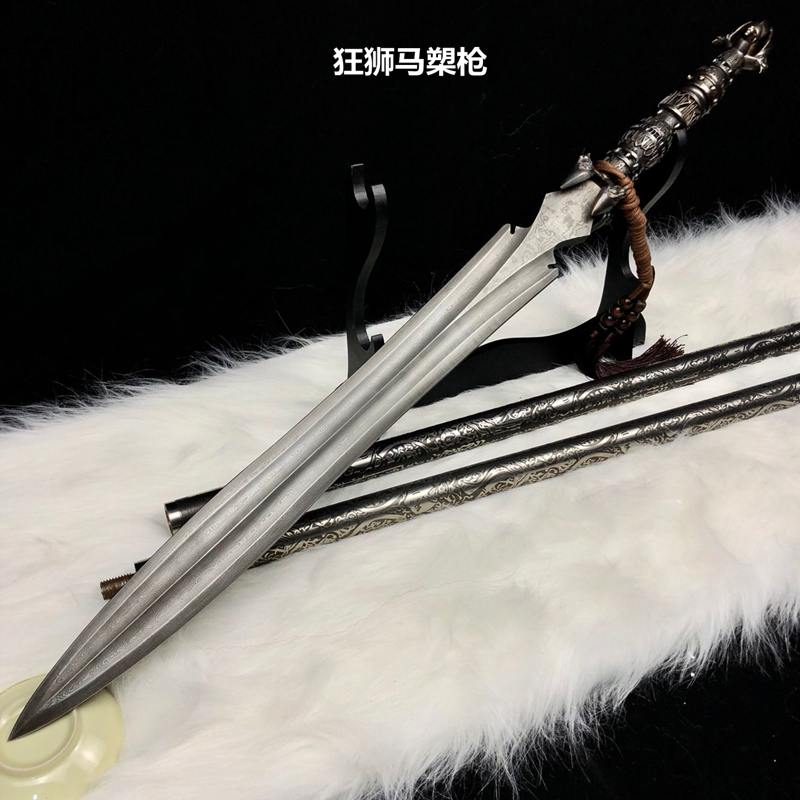 手工武术花纹百练刀剑十八般兵器长矛红缨枪龙长矛长枪更多武术装备