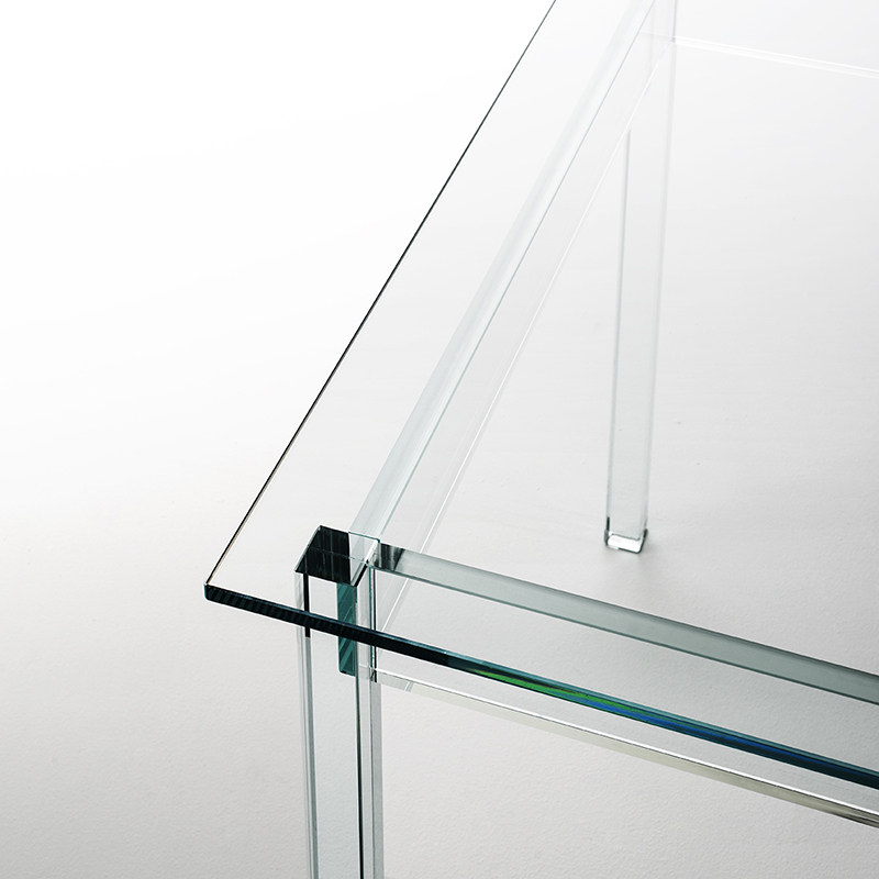 意大利进口glasitaliasublimazione木纹玻璃写字长桌餐桌实木餐桌