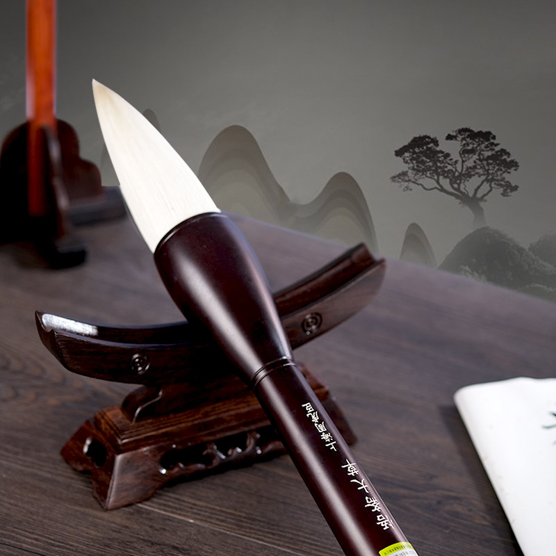 毛笔上海周虎臣斗笔大毛大号兼毫提笔特大粗长毛笔