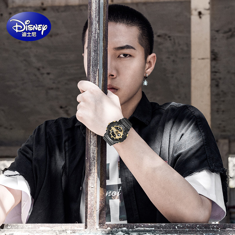 迪士尼青少年手表男中学生运动防水初高中男孩机械潮流儿童电子表