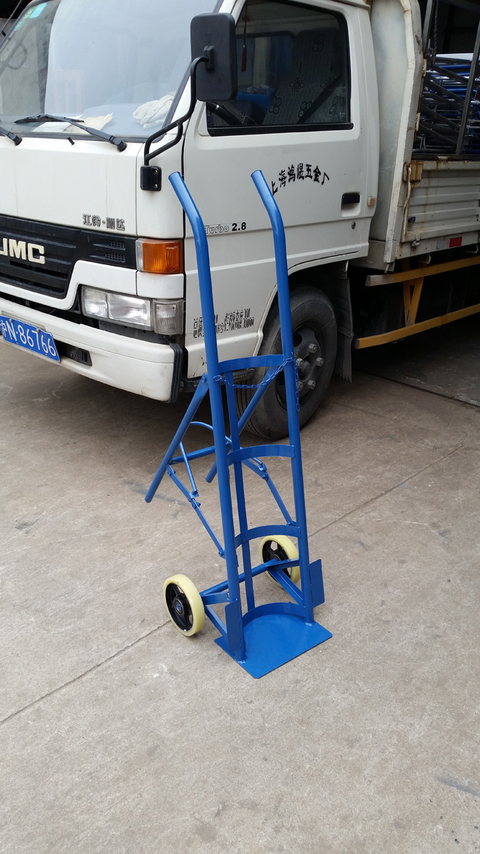 搬运车直销4轮40l单氧气瓶二氧化碳瓶氮气瓶氩气瓶带支架手推车