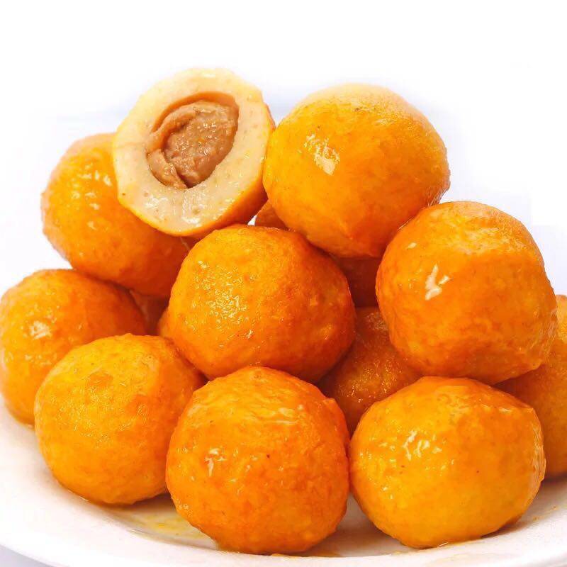 双骏蟹黄黄鱼蛋包鱼丸关东麻辣烫火锅丸子串串鱼丸