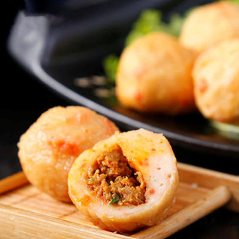 文畅香辣鱼果福建福州夹心鱼丸火锅丸子麻辣烫鱼丸