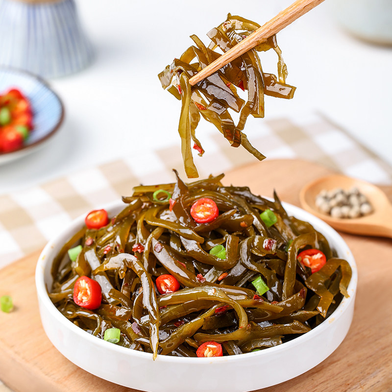 海带丝开袋即食海婷香辣麻辣海草结小零食小包海带零食