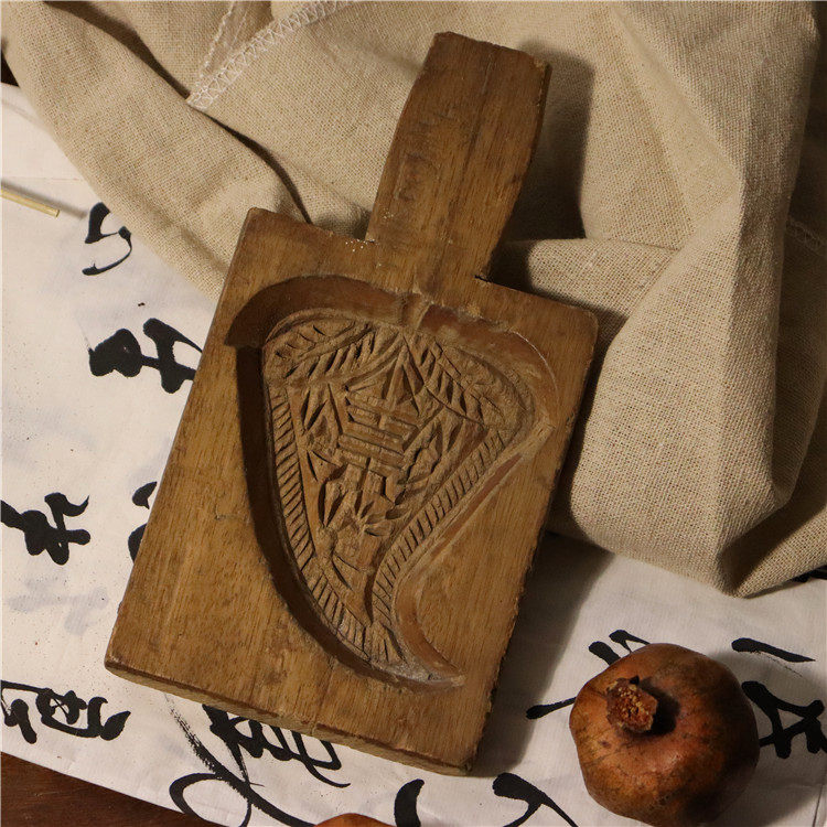 潮汕民族传统红粿桃模手工粿印糕点模印民俗摆件