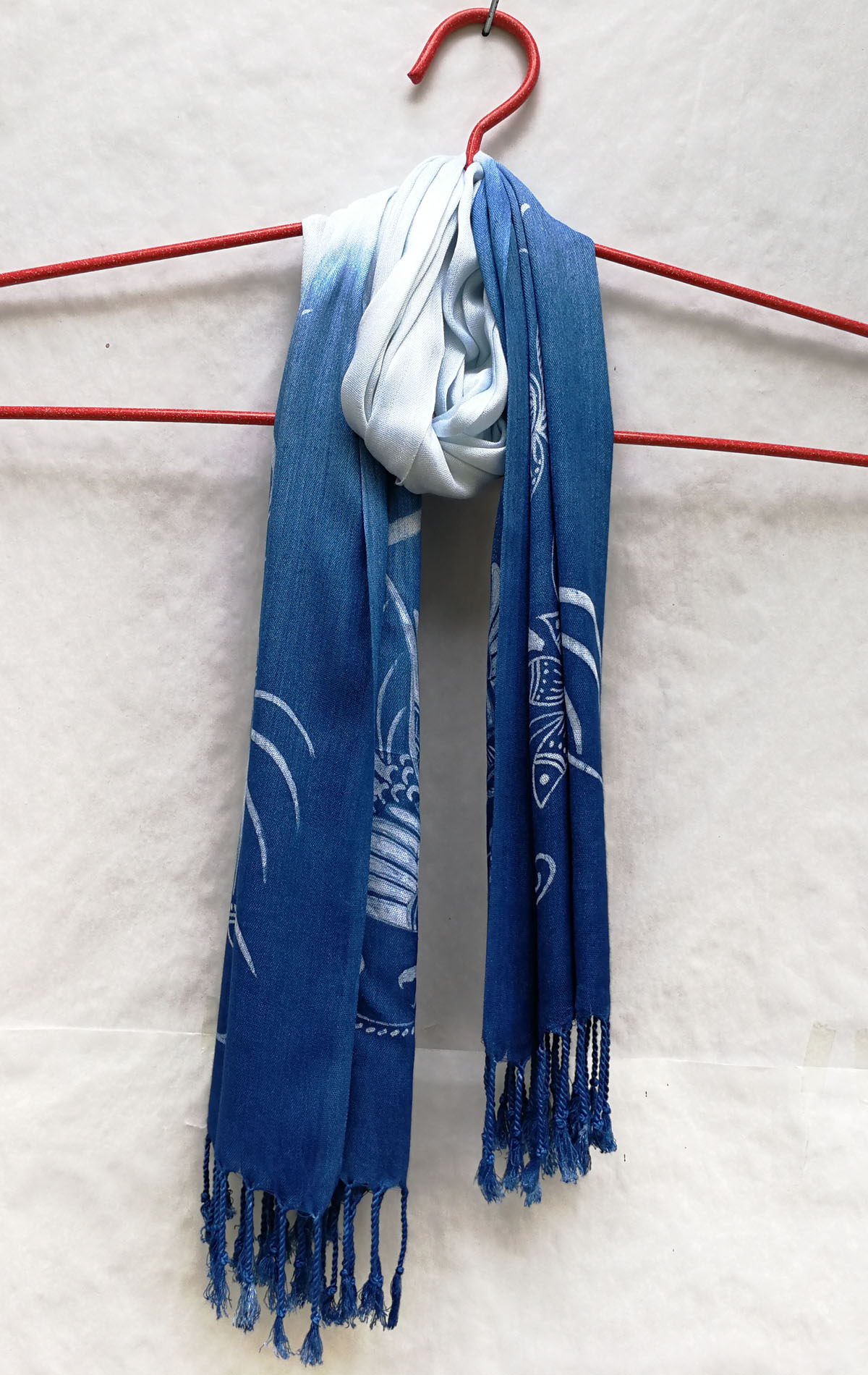 贵州丹寨苗族蜡染围巾定制冬款厚棉非遗礼物苗族蜡染