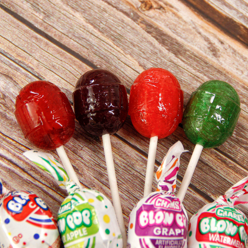 美国进口糖果charms棒棒糖18种口味400支 50支混合水果味儿童零食