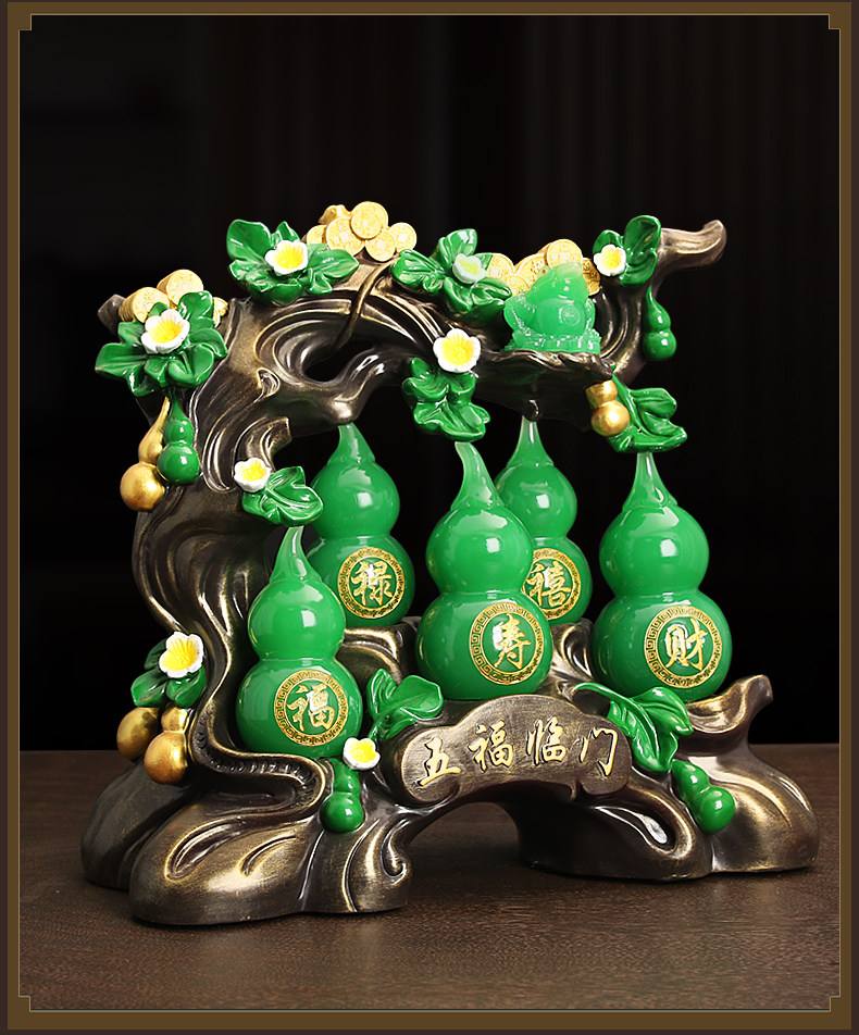 葫芦招财摆件五福福临门大福福禄寿财禧家居家居装饰装饰摆件