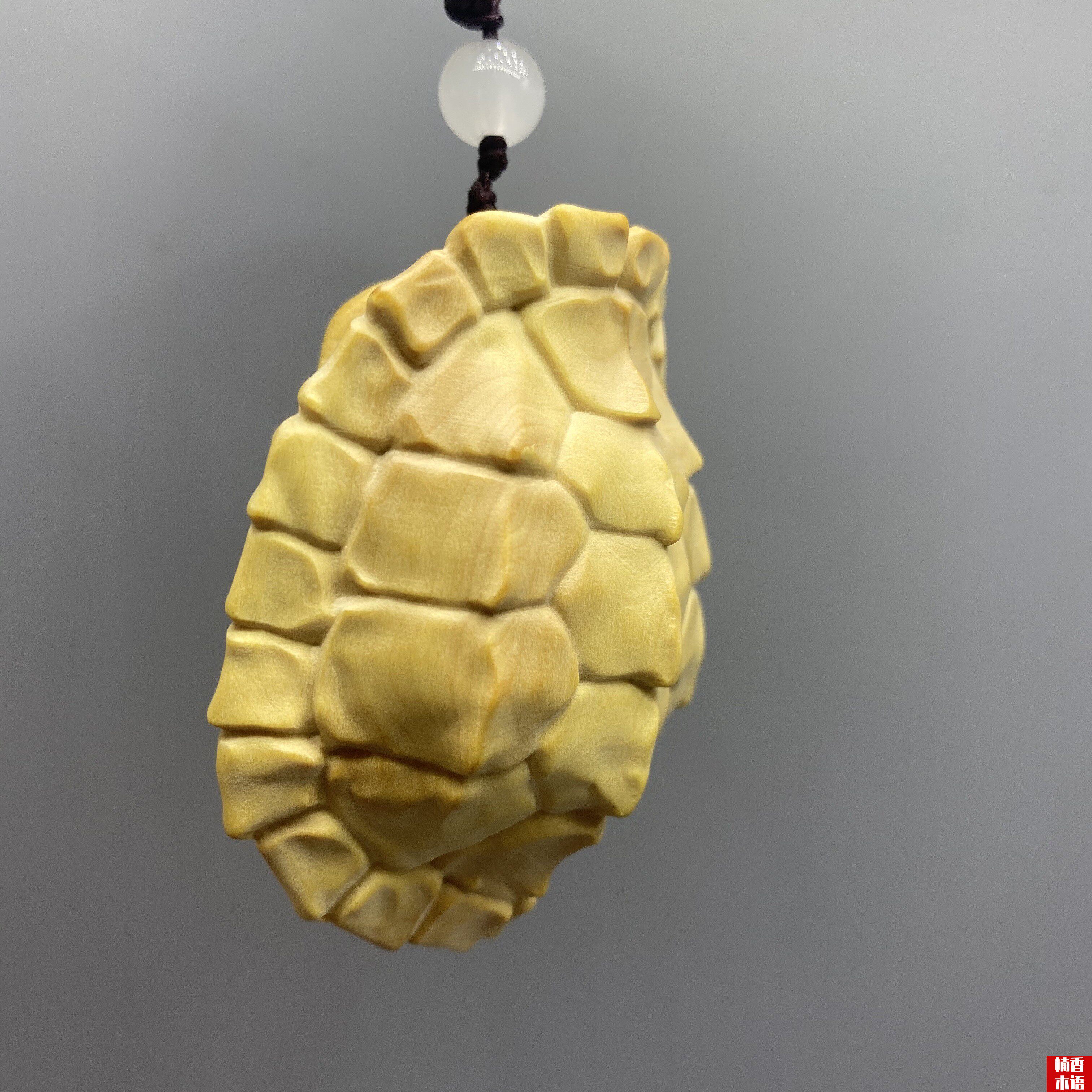 小叶把玩随身工艺品吊坠实木乌龟壳下手黄杨木天下木雕