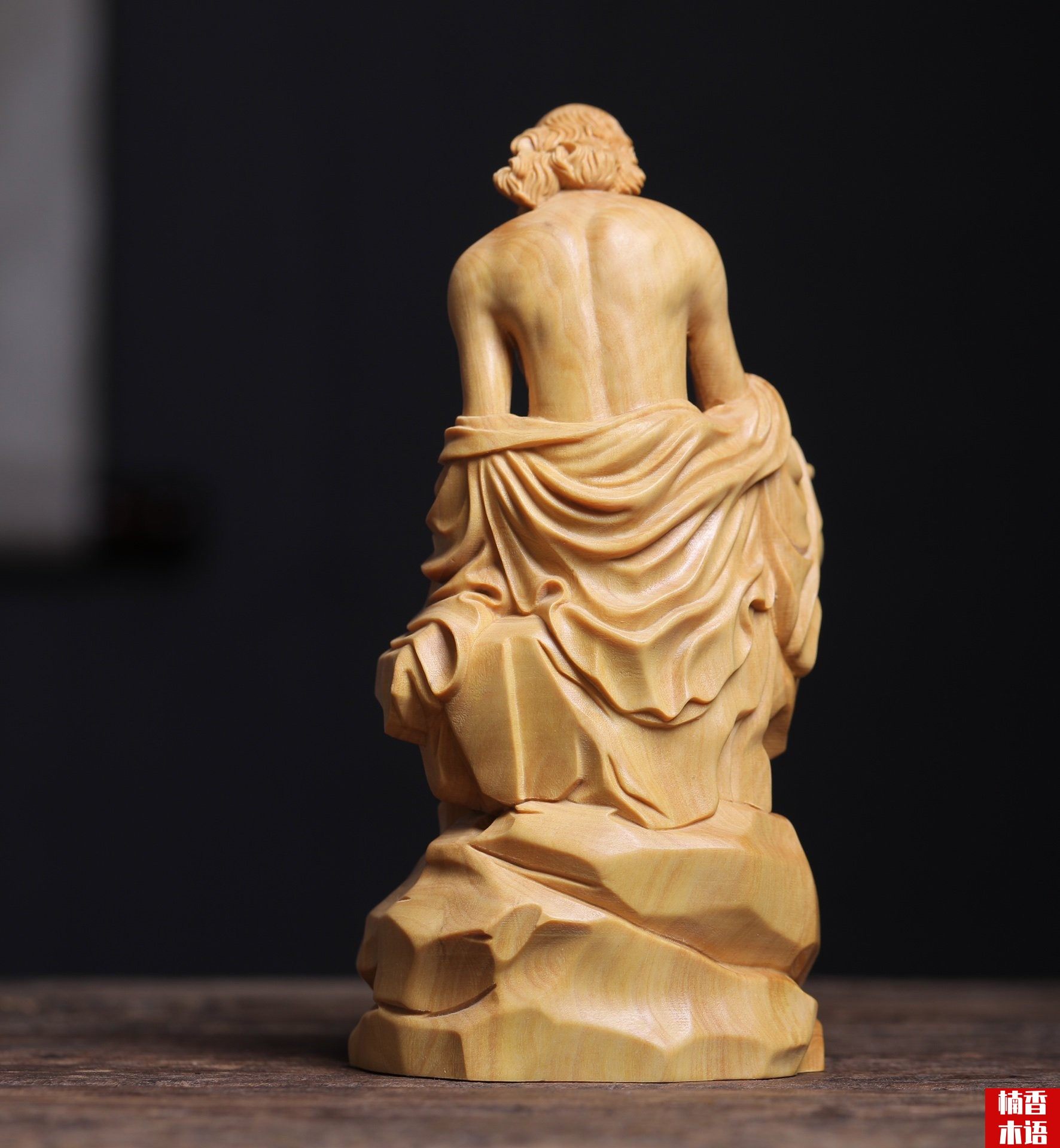 小叶黄杨木雕禅宗达摩祖师家居客厅供奉风水木雕