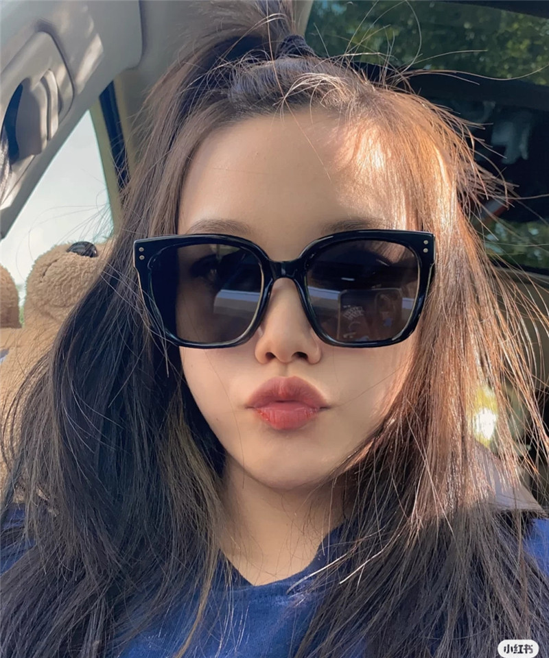 gm墨镜圆脸2020年新款kuku太阳镜近视可配jennie太阳眼镜