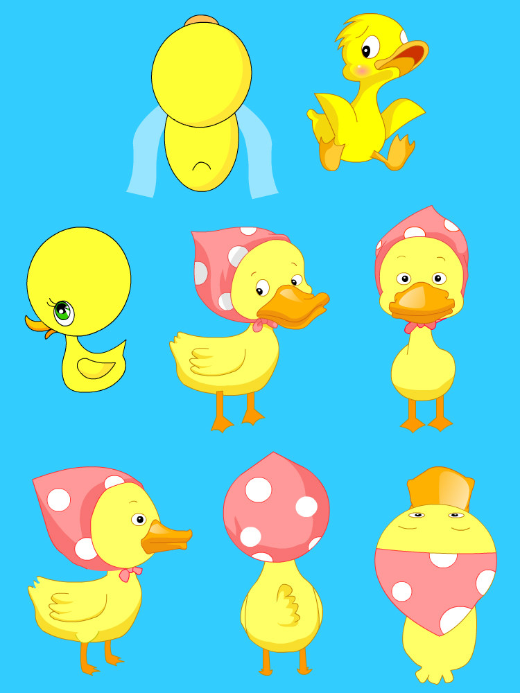 an小鸡动态mg跑正鹅走小鸭素材动画元件设计素材