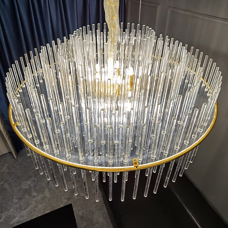 后现代轻奢个性创意玻璃艺术水晶灯椭圆形客厅卧室客厅吊灯
