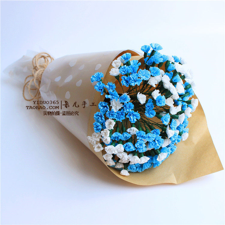 皱纹纸满天星 diy手工花 材料包 学生手工课作业 满天星纸花 包邮