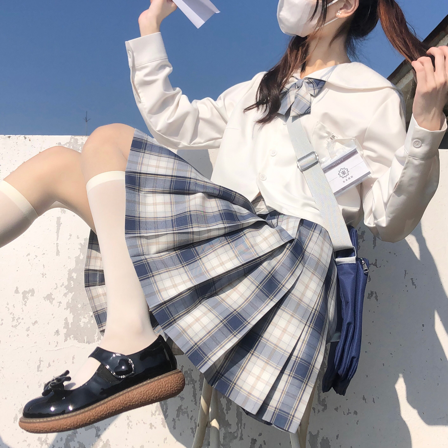 空栗鼠丸【星际】原创正版jk校供格裙日系学院风半身百褶短裙女夏