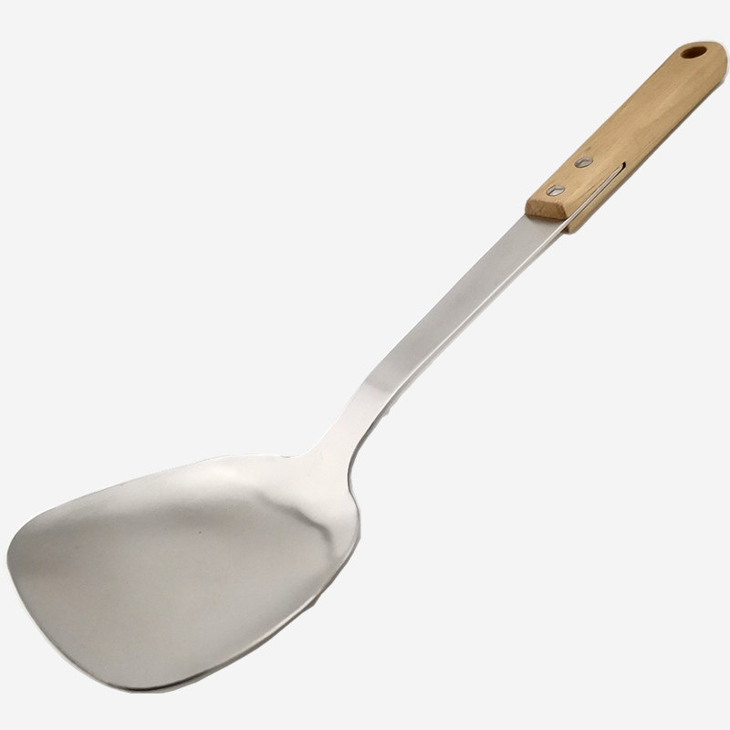 旺利来锅铲不锈钢炒菜铲子家用饭铲木柄隔热烹饪锅铲