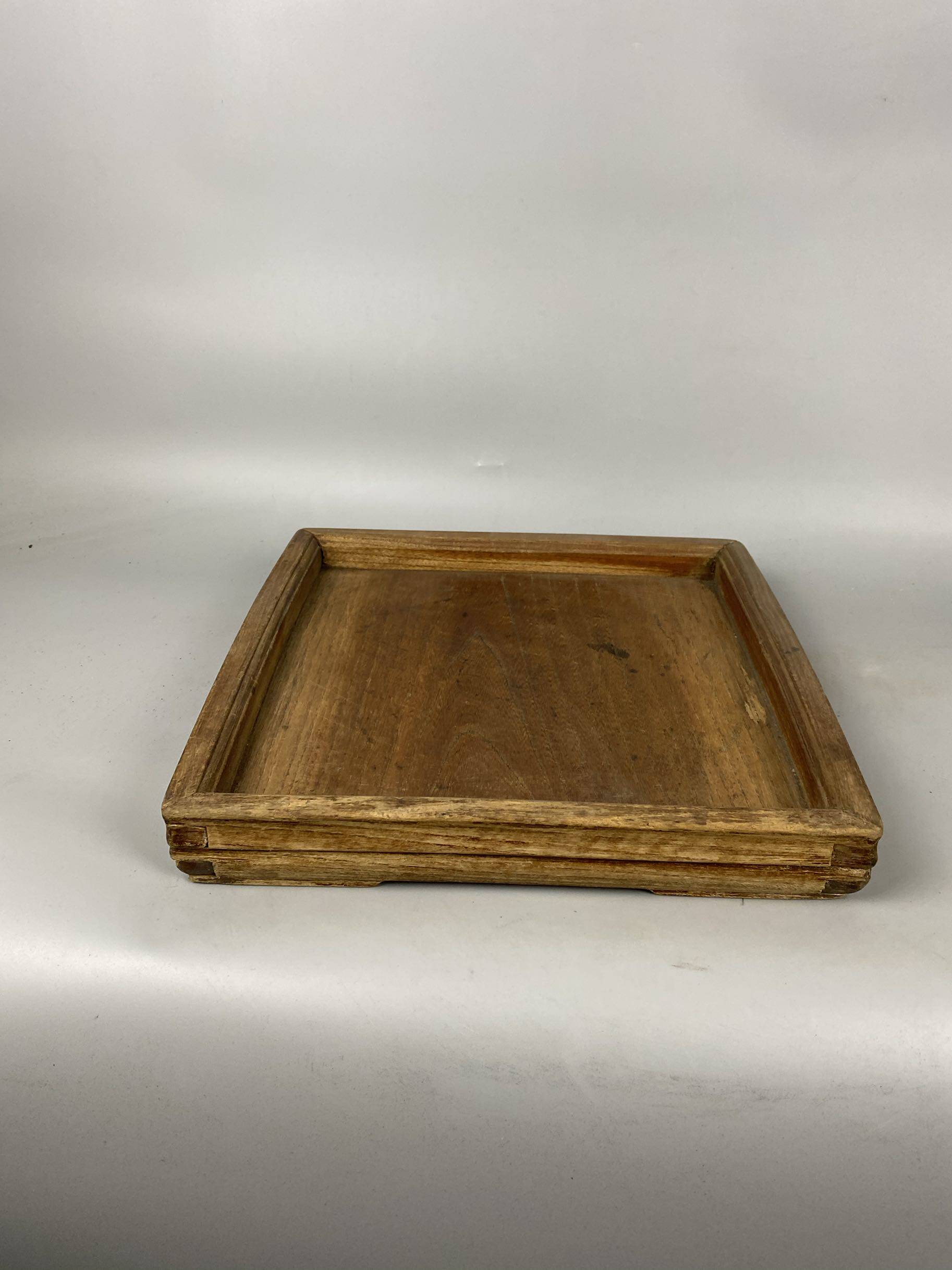 清代榉木素面盘子茶盘文玩盘古玩古董收藏中式通花板