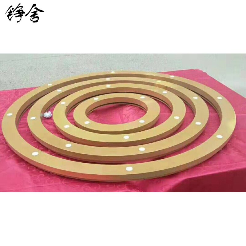 圆桌家用酒店饭店大圆餐桌火锅不锈钢钢圈轨道转盘