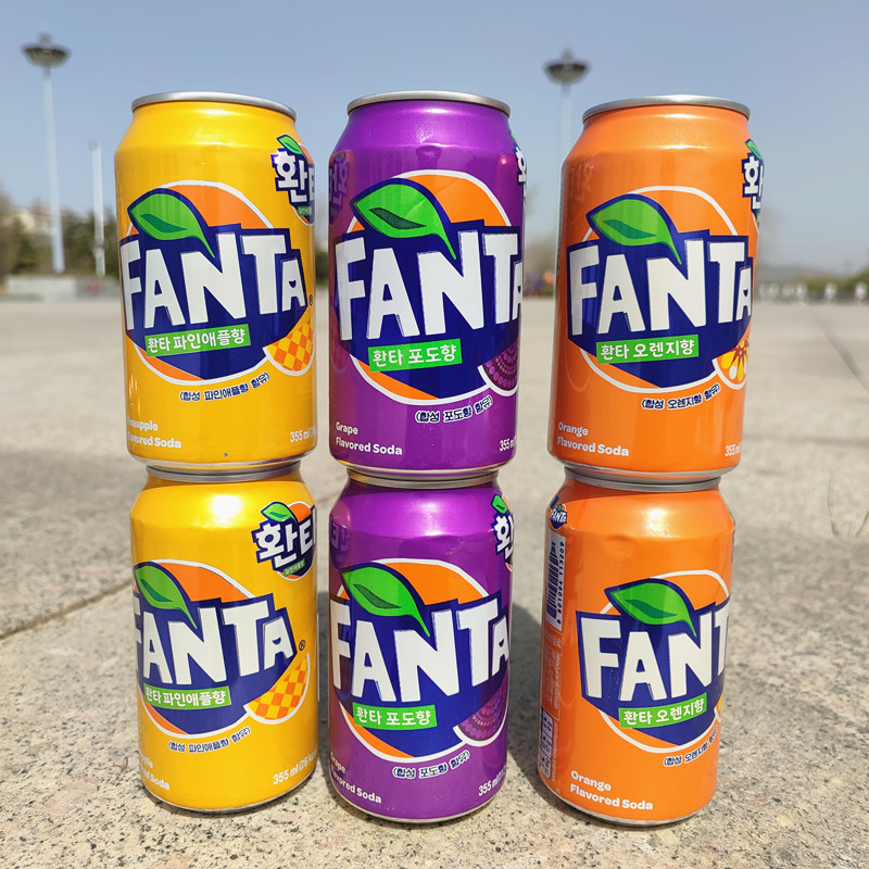 限区包邮韩国进口芬达菠萝250ml12罐fanta碳酸碳酸饮料