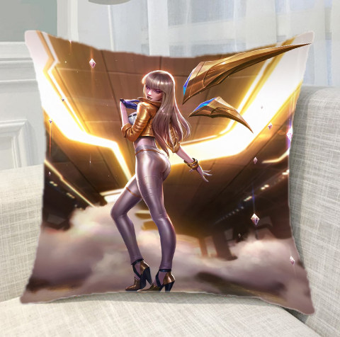lol英雄周边抱枕床头靠垫偶像歌手系列虚空动漫毛绒