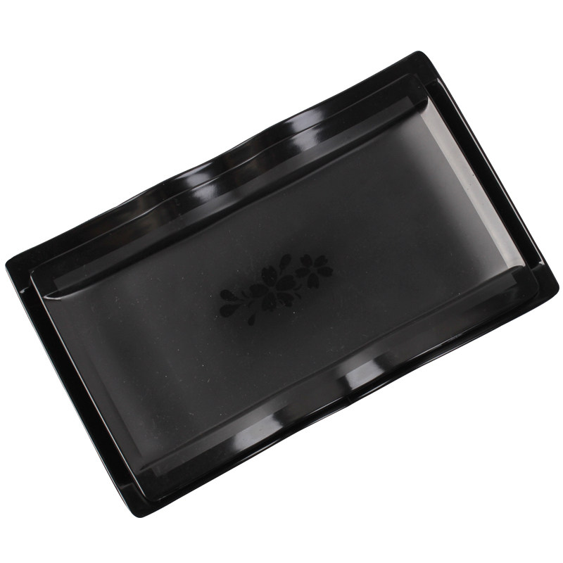 a5密胺盘子菜碟长方形塑料菜盘寿司碟子长条火锅拼盘酒店仿瓷餐具