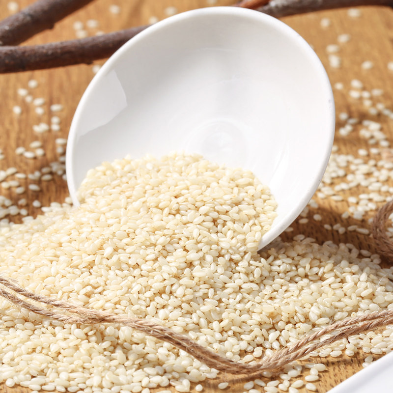 芝麻脱皮白芝麻皮带生不农家新生生仁500g38包其它粮食