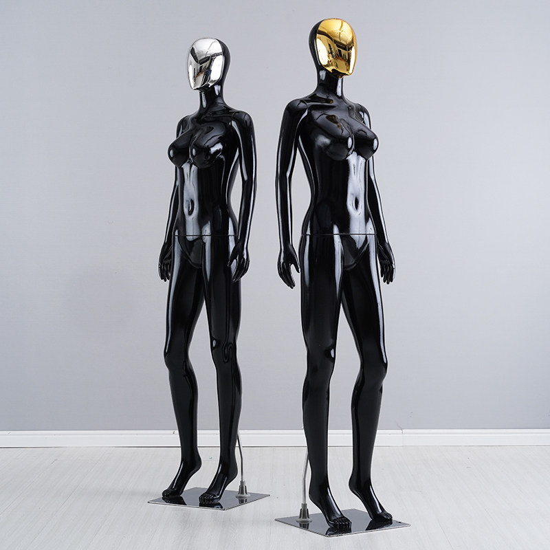 模特全身亮黑人体人台假人女装内衣橱窗婚纱服装模特