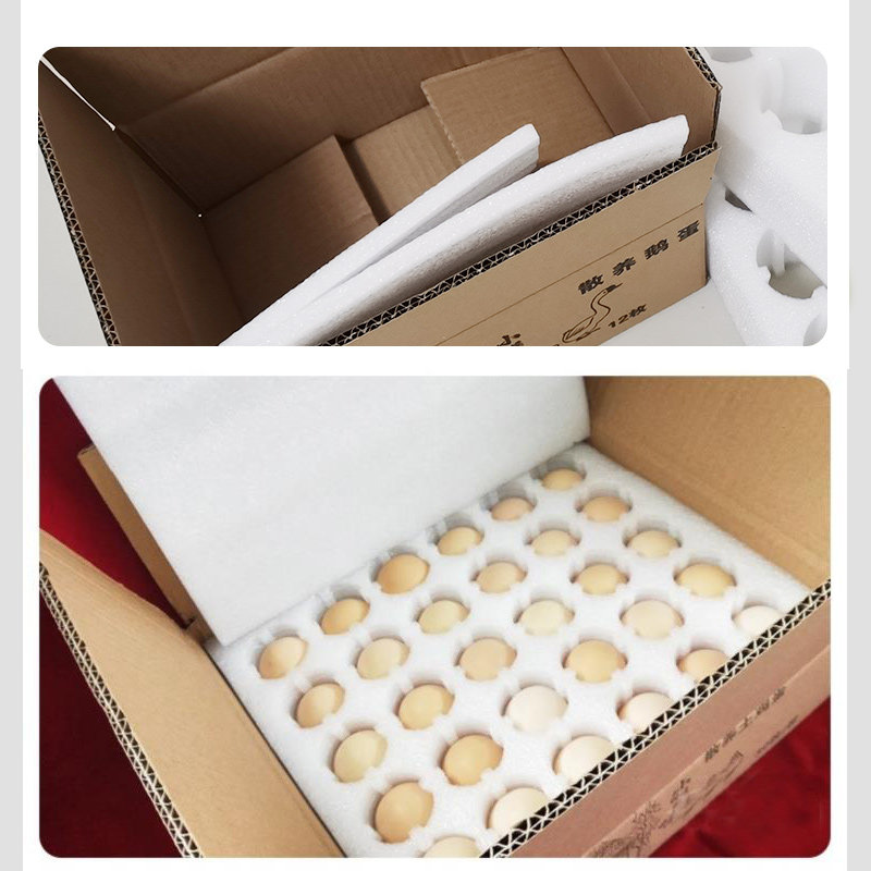 50枚60枚鸡蛋快递纸箱箱子礼盒珍珠棉蛋长途运输野餐篮