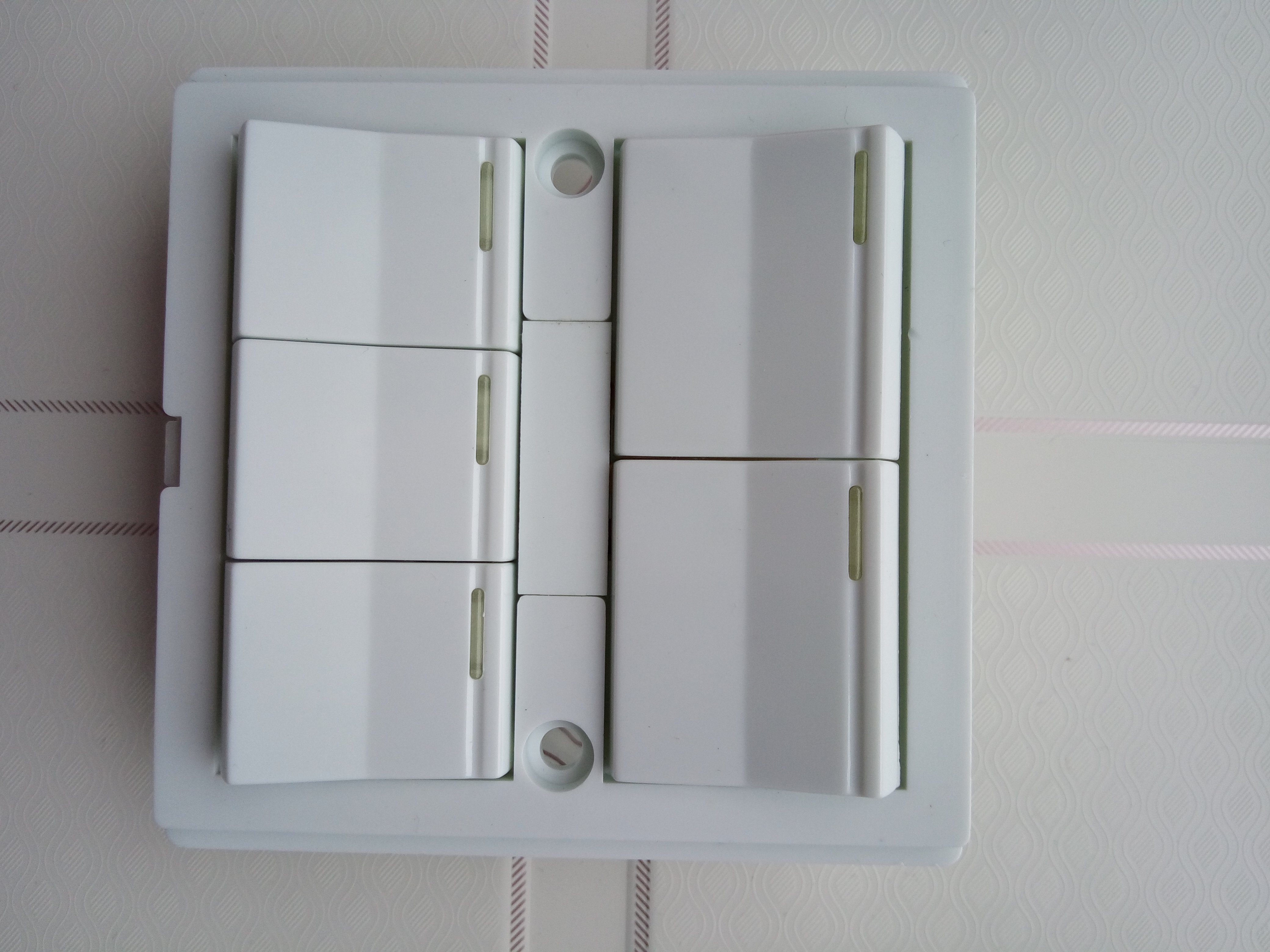 迅霸卫生间86型五开五联5合一风暖浴霸开关浴室通用型带防水滑盖