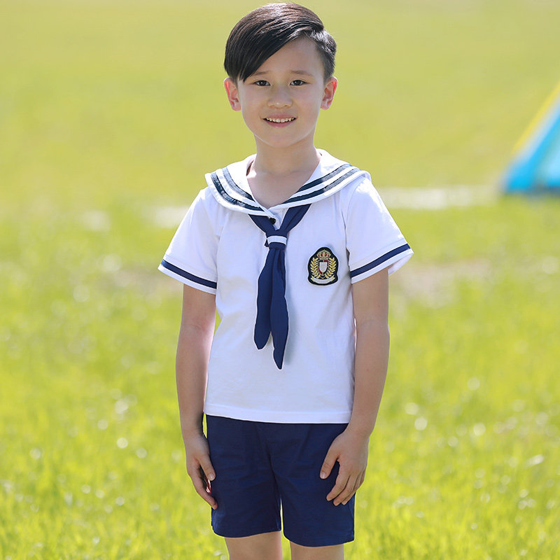 六一儿童节演出服新款幼儿园园服小学生海军水手服男女童表演服夏