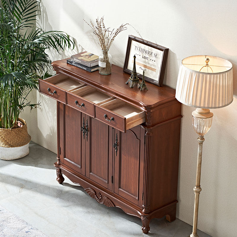 鞋柜美式进门阳台简约门厅门口家用两门三门鞋柜